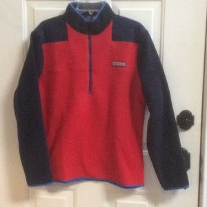 💕new Vineyard Vines Calypso Red 3/4 zip fleece M